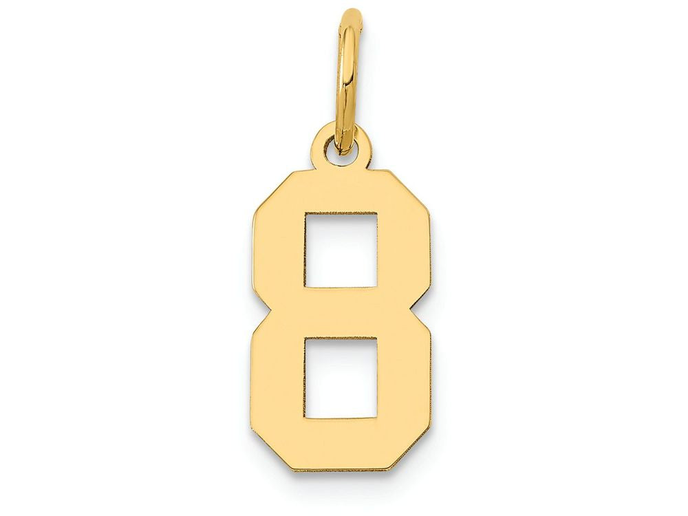 FJC Finejewelers 14k Yellow Gold Small Polished Number 8 Charm