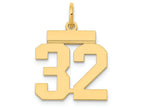 FJC Finejewelers 14k Yellow Gold Small Polished Number 32 Charm