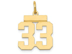 FJC Finejewelers 14k Yellow Gold Small Polished Number 33 Charm