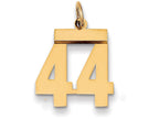 FJC Finejewelers 14k Yellow Gold Small Polished Number 44 Charm