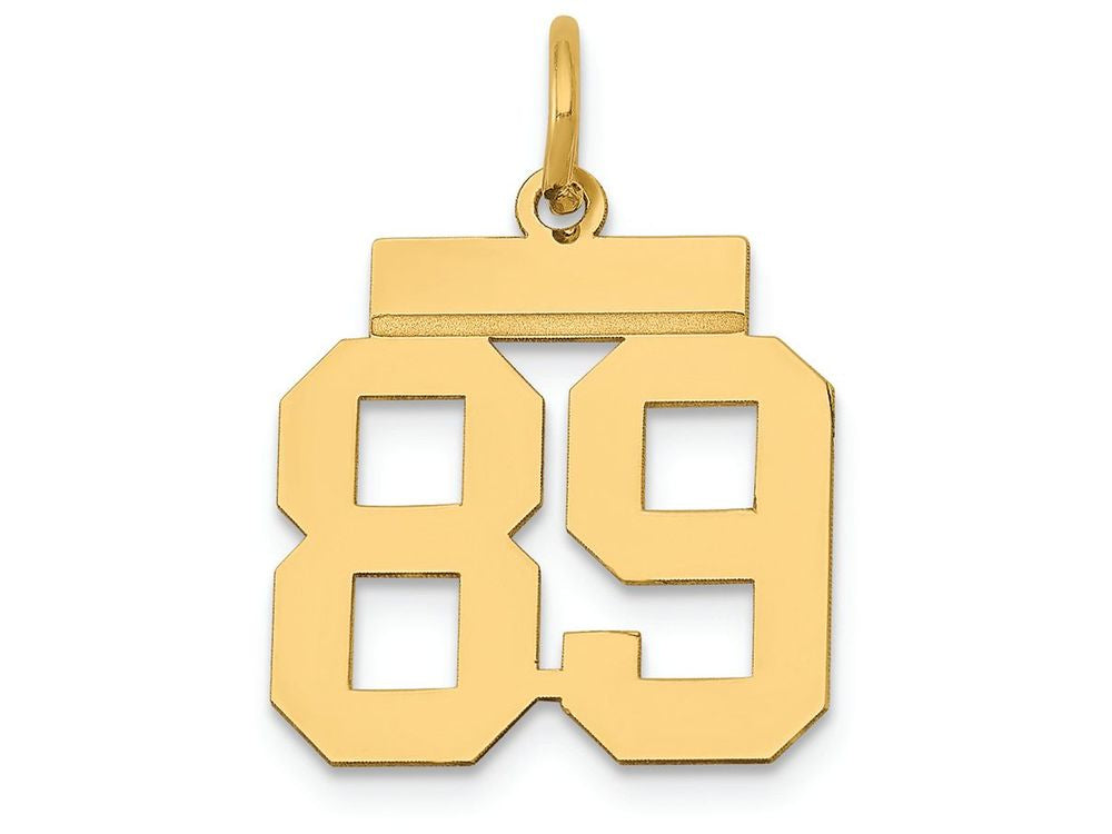 FJC Finejewelers 14k Yellow Gold Small Polished Number 89 Charm