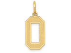FJC Finejewelers 14k Yellow Gold Medium Satin Number 0 Charm