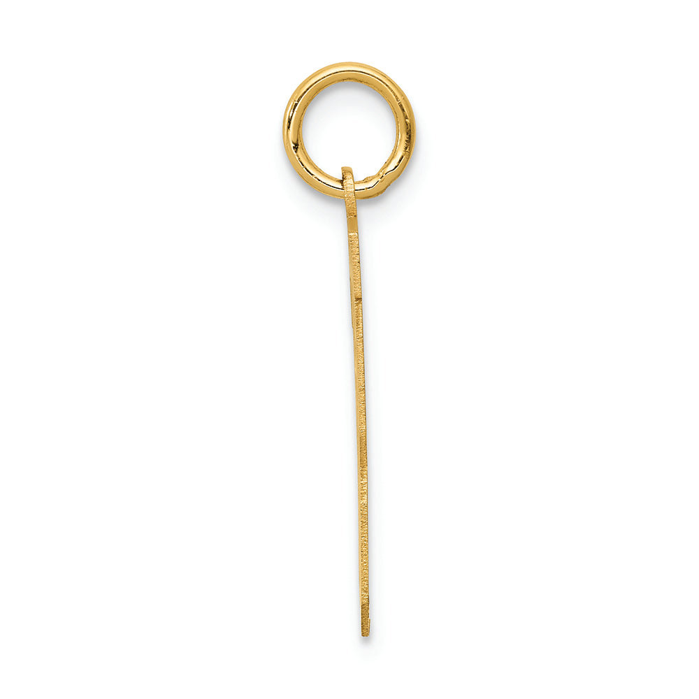 FJC Finejewelers 14k Yellow Gold Medium Satin Number 13 Charm