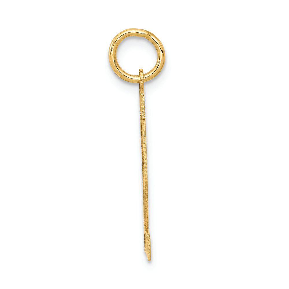 FJC Finejewelers 14k Yellow Gold Medium Satin Number 22 Charm