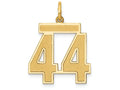 FJC Finejewelers 14k Yellow Gold Medium Satin Number 44 Charm