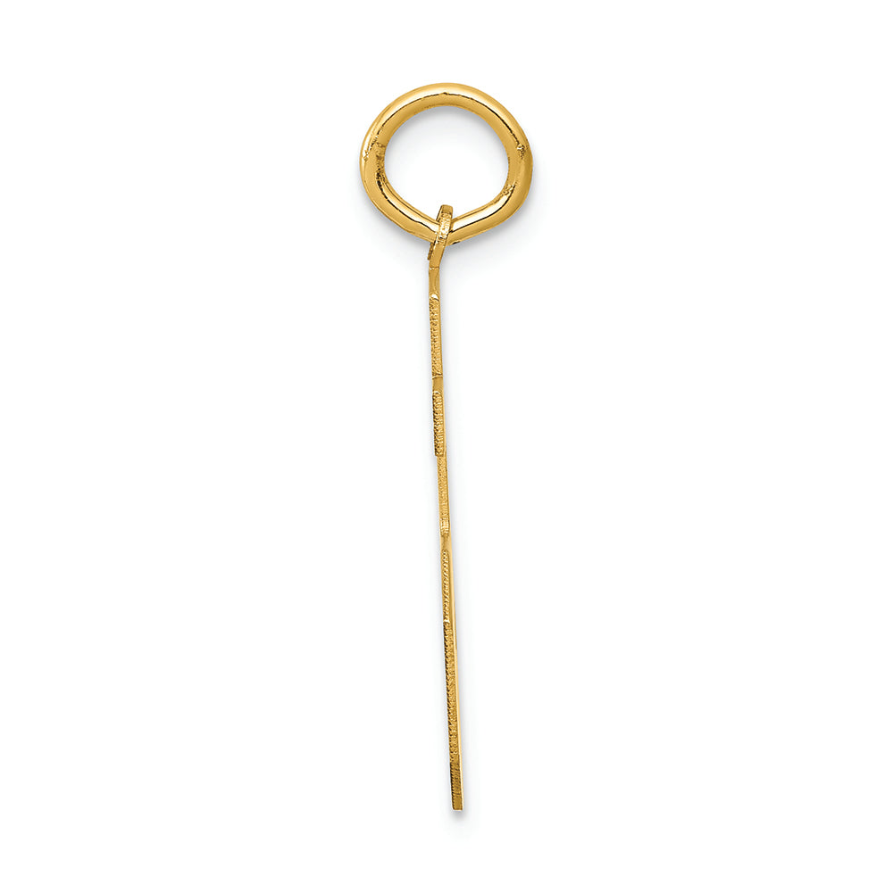 FJC Finejewelers 14k Yellow Gold Medium Satin Number 75 Charm