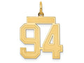 FJC Finejewelers 14k Yellow Gold Medium Satin Number 94 Charm