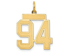 FJC Finejewelers 14k Yellow Gold Medium Satin Number 94 Charm
