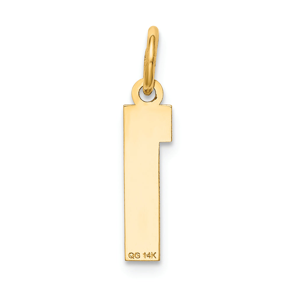 FJC Finejewelers 14k Yellow Gold Small Satin Number 1 Charm