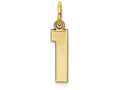 FJC Finejewelers 14k Yellow Gold Small Satin Number 1 Charm