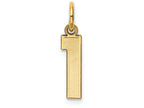 FJC Finejewelers 14k Yellow Gold Small Satin Number 1 Charm