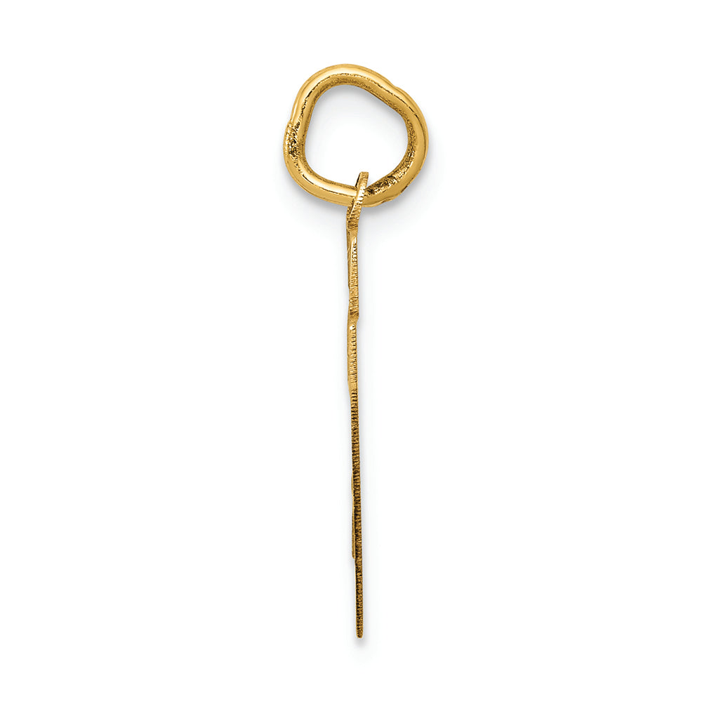 FJC Finejewelers 14k Yellow Gold Small Satin Number 27 Charm