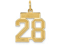 FJC Finejewelers 14k Yellow Gold Small Satin Number 28 Charm