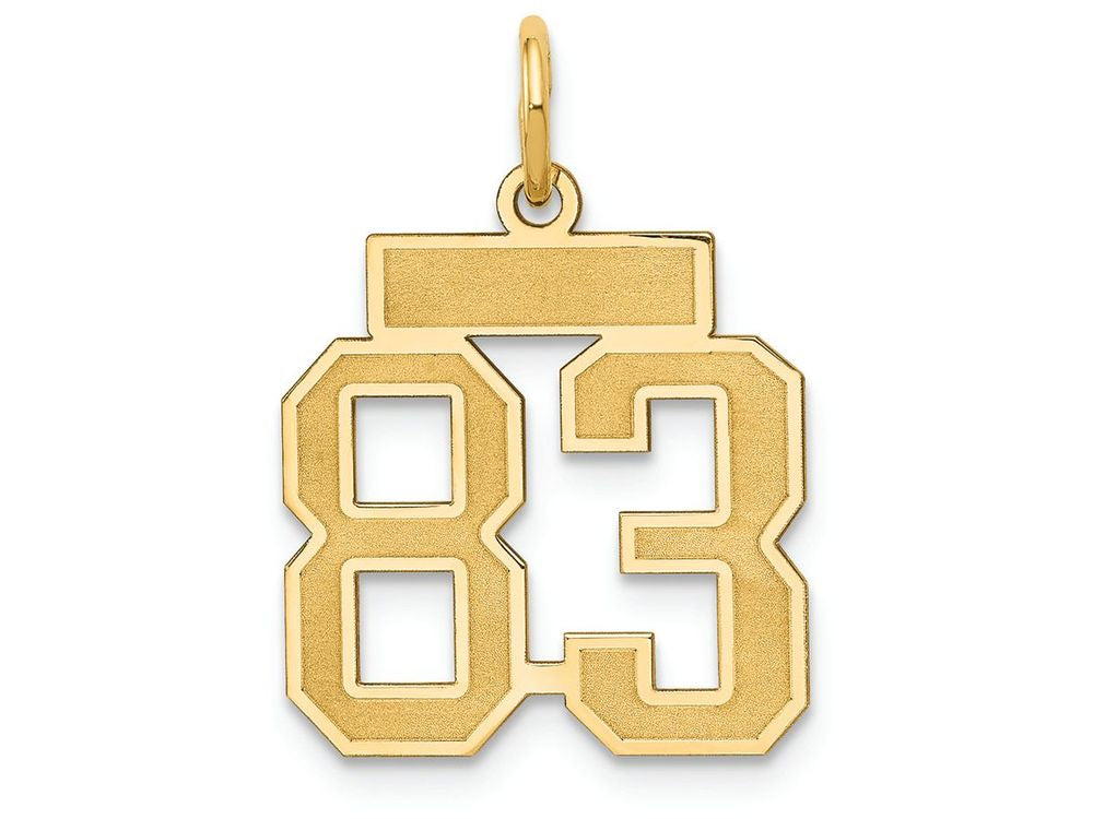 FJC Finejewelers 14k Yellow Gold Small Satin Number 83 Charm
