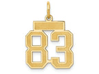 FJC Finejewelers 14k Yellow Gold Small Satin Number 83 Charm