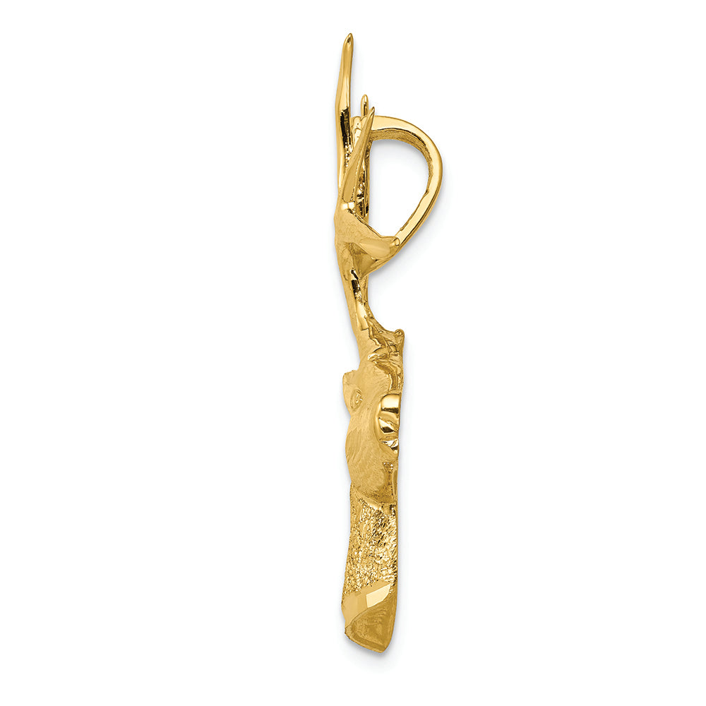 FJC Finejewelers 14k Yellow Gold Laser Cut Deer Charm