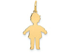 FJC Finejewelers 14k Yellow Gold Plain Polished Small Boy Charm