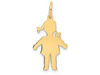 FJC Finejewelers 14k Yellow Gold Plain Polished Small Girl Charm