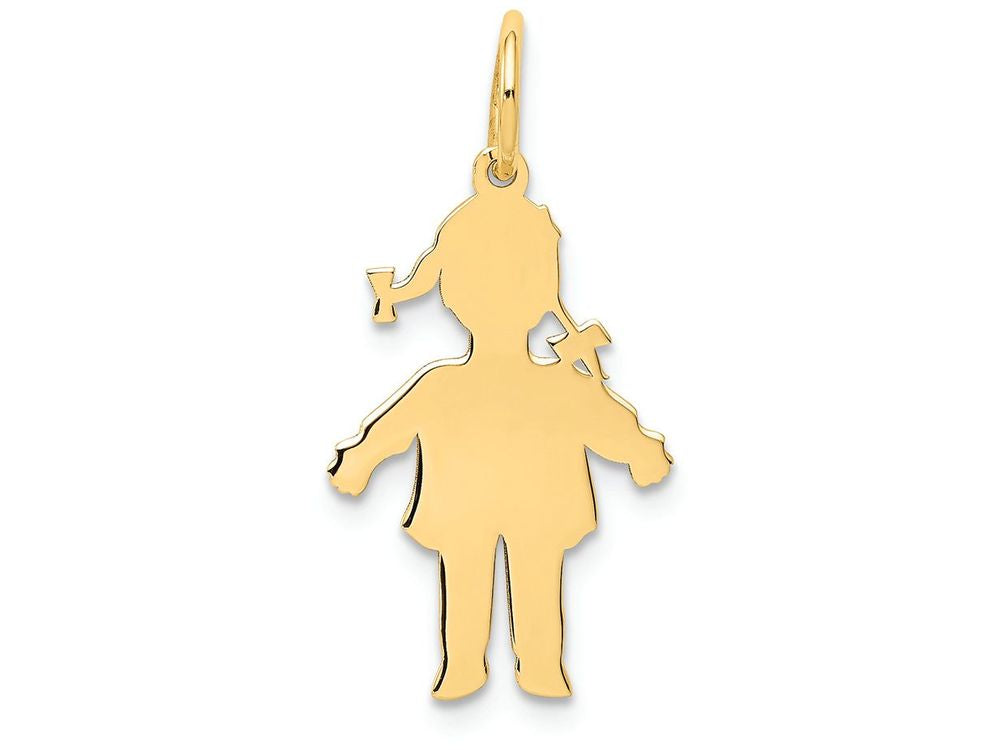 FJC Finejewelers 14k Yellow Gold Plain Polished Small Girl Charm
