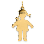 FJC Finejewelers 14k Yellow Gold Plain Polished Large Girl Charm