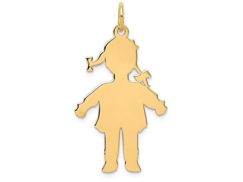 FJC Finejewelers 14k Yellow Gold Plain Polished Large Girl Charm