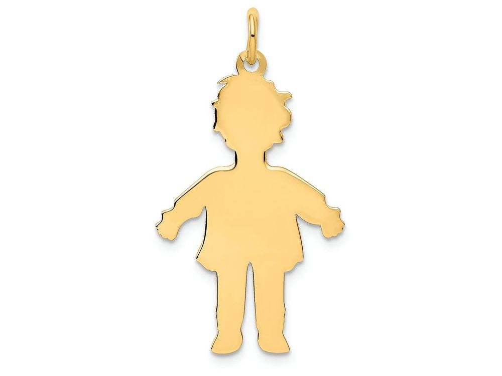 FJC Finejewelers 14k Yellow Gold Plain Polished Large Boy Charm