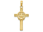 FJC Finejewelers 14k Yellow Gold Polished Claddagh Cross Charm