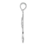 FJC Finejewelers 14k White Gold Cross with Dove Center Charm