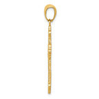 FJC Finejewelers 14k Yellow Gold Fleur De Lis Cross Charm