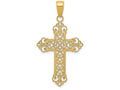 FJC Finejewelers 14k Yellow Gold Fleur De Lis Cross Charm
