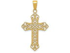 FJC Finejewelers 14k Yellow Gold Fleur De Lis Cross Charm