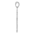 FJC Finejewelers 14k White Gold Fleur De Lis Cross Charm