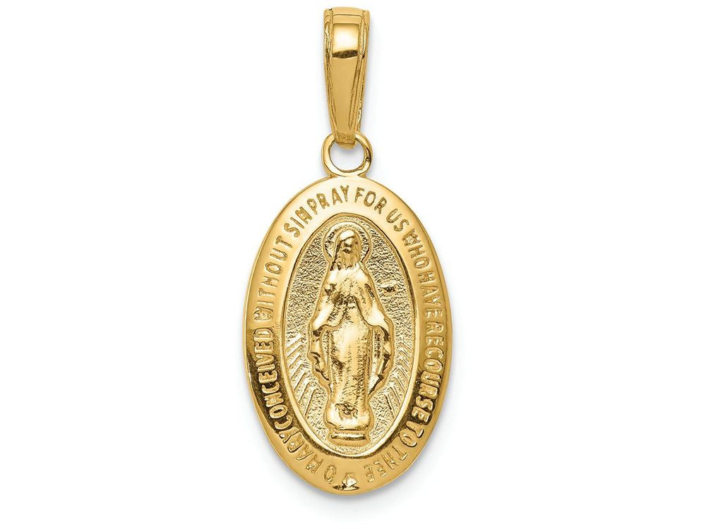 FJC Finejewelers 14k Yellow Gold Miraculous Medal Charm