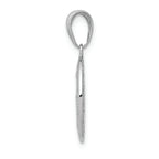 FJC Finejewelers 14k White Gold White Miraculous Medal Satin Finish - Oval Shape Charm