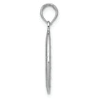 FJC Finejewelers 14k White Gold White Miraculous Medal Satin Finish - Oval Shape Charm