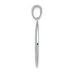 FJC Finejewelers 14k White Gold White Oval  Miraculous Medal Satin Finish Charm 14.5 x 29mm