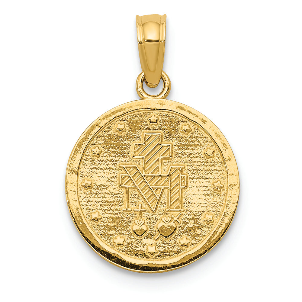 FJC Finejewelers 14k Yellow Gold Miraculous Medal Charm