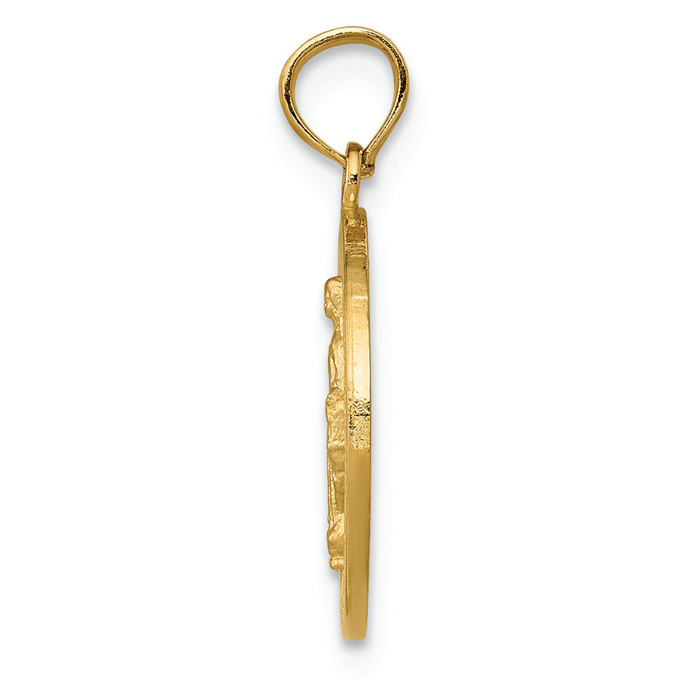 FJC Finejewelers 14k Yellow Gold Miraculous Medal Charm