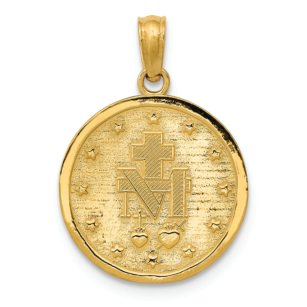 FJC Finejewelers 14k Yellow Gold Miraculous Medal Charm
