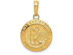 FJC Finejewelers 14k Yellow Gold Saint Christopher Medal Charm