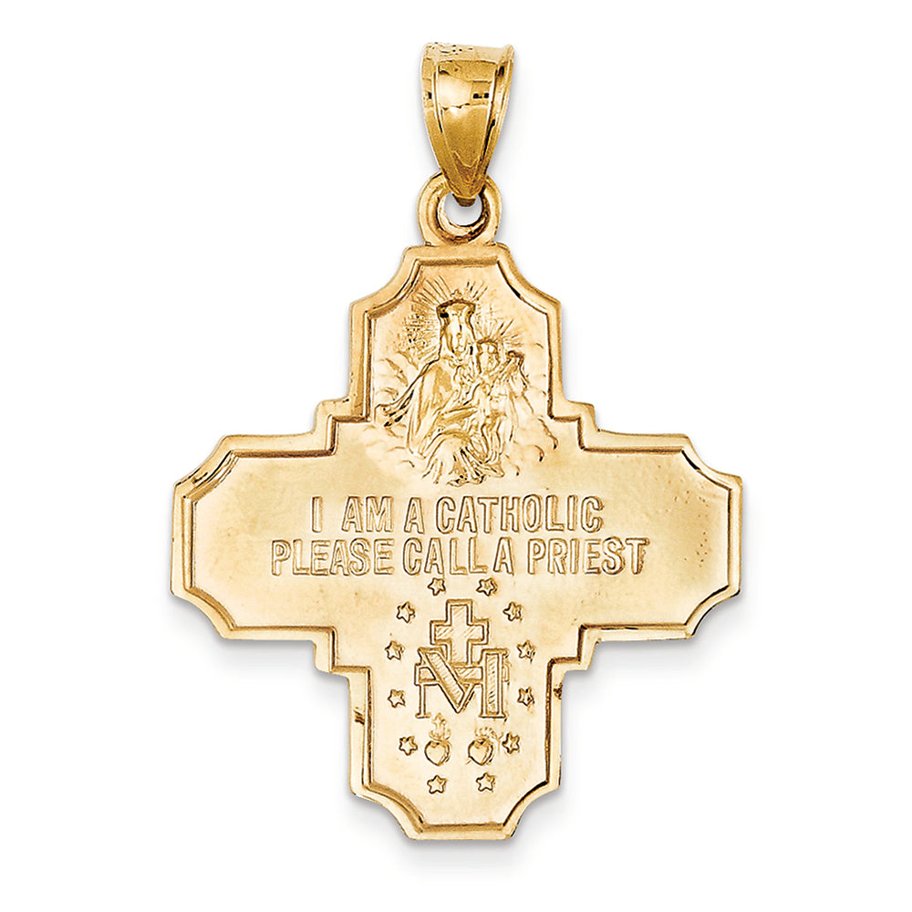 FJC Finejewelers 14k Yellow Gold 4-way Medal Charm