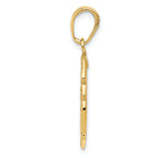 FJC Finejewelers 14k Yellow Gold Saint Michael Medal Badge Charm