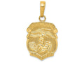 FJC Finejewelers 14k Yellow Gold Saint Michael Medal Badge Charm