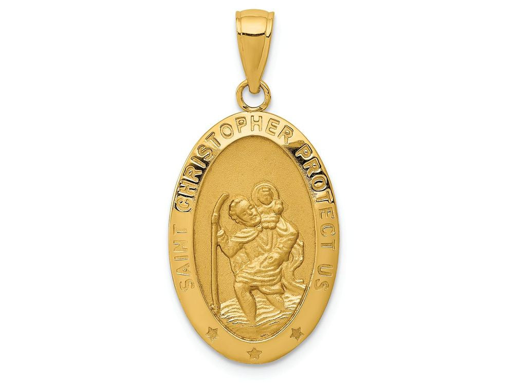 FJC Finejewelers 14k Yellow Gold Saint Christopher Medal Charm