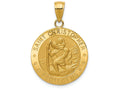 FJC Finejewelers 14k Yellow Gold Saint Christopher Medal Charm
