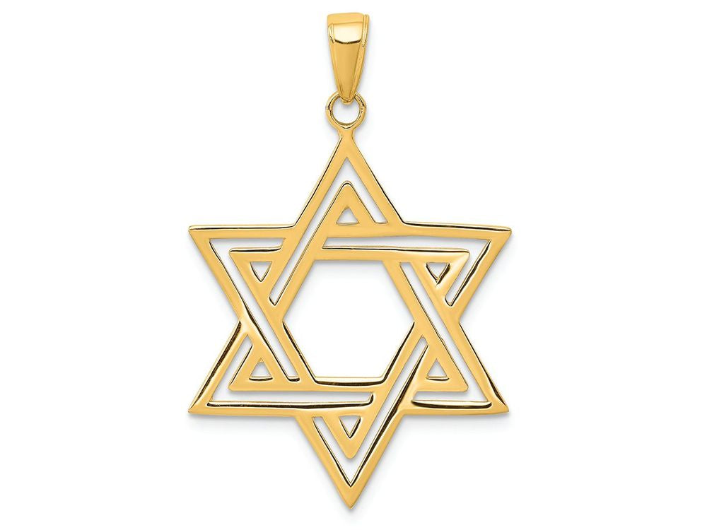 FJC Finejewelers 14k Yellow Gold Solid Polished Star Of David Charm