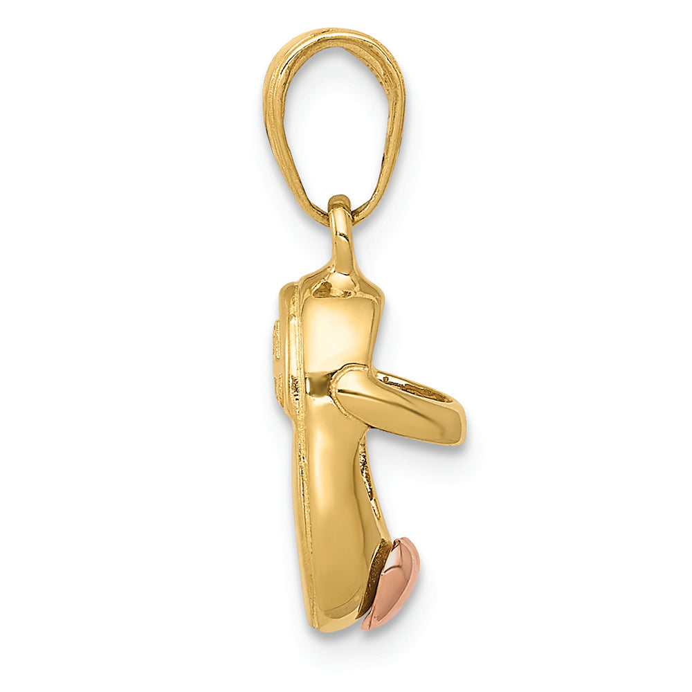 FJC Finejewelers 14k Two-tone Gold Baby Shoe Charm