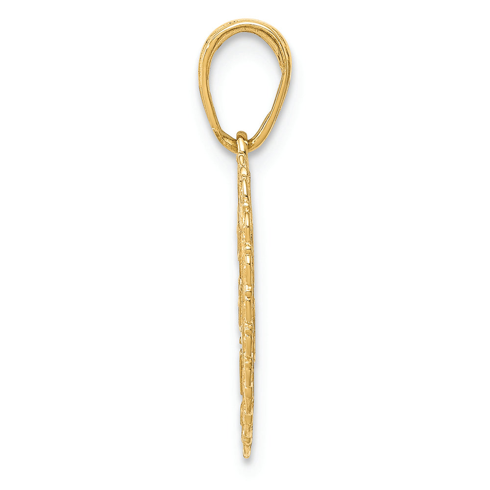 FJC Finejewelers 14k Yellow Gold Reversible For My Daughter Heart Charm