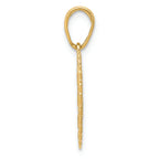 FJC Finejewelers 14k Yellow Gold Reversible For My Daughter Heart Charm