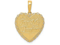 FJC Finejewelers 14k Yellow Gold Reversible For My Daughter Heart Charm
